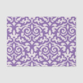Girly Damask paars & white Swirly Tissuepapier (Voorkant)