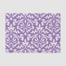Girly Damask paars & white Swirly
