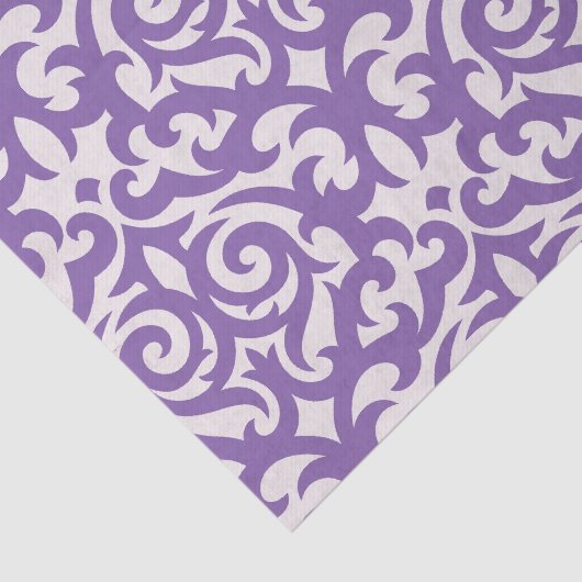 Girly Damask paars & white Swirly Tissuepapier (Detail)