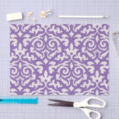 Girly Damask paars & white Swirly Tissuepapier (Craft)
