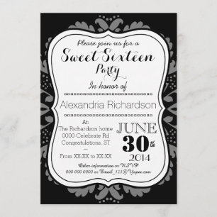 Girly Day of the Dead Cat Sweet Sixteen Kaart