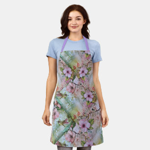 Girly  Decoupage Geïnspireerd Bloemen Schort