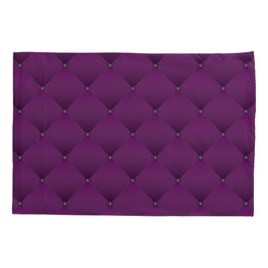 Girly Deep Paars Faux Quilted Diamond Pattern Kussensloop (Achterkant)