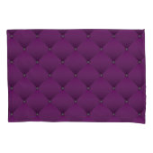Girly Deep Paars Faux Quilted Diamond Pattern Kussensloop (Voorkant)