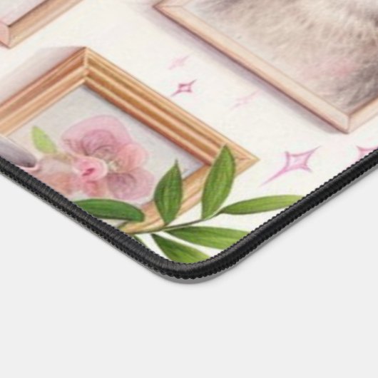 Girly Desktop AI Robot Roze Tech Girls Desk Mat (Hoek)