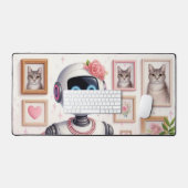 Girly Desktop AI Robot Roze Tech Meisjes Bureaumat (Keyboard & Muis)