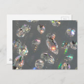 Girly Diamond Gem Patroon Briefkaart (Voorkant / Achterkant)