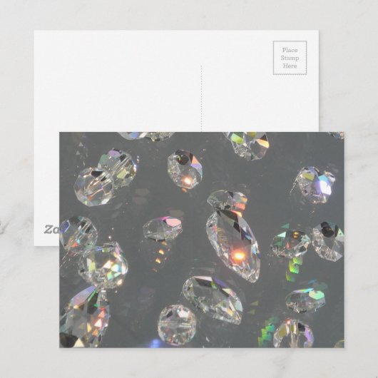 Girly Diamond Gem Patroon Briefkaart (Voorkant / Achterkant)