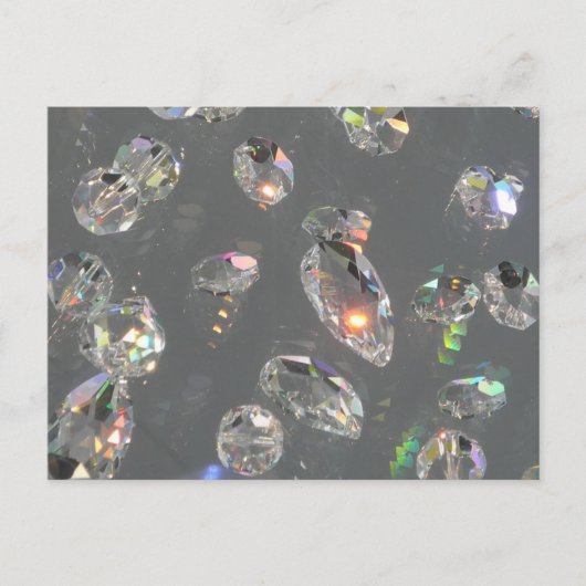 Girly Diamond Gem Patroon Briefkaart (Voorkant)