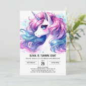 Girly Digital Horse Verjaardag Kaart (Staand voorkant)