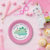 Girly Dinosaur | Kinderen van Birthday Papieren Bordje (Feest)