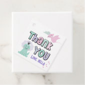 Girly Dinosaurus A-Roar-able Verjaardag Dank je Bedankjes Labels (In situ)