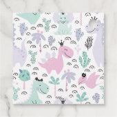 Girly Dinosaurus A-Roar-able Verjaardag Dank je Bedankjes Labels (Achterkant)