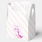 Girly Dinosaurus Roze Verjaardagsfeestje Bedankdoosjes (Geopend)