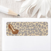 Girly Diva Leopard Print | Glam Hoge hak schoenen Etiket (Insitu)