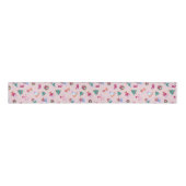 Girly Dogs Schaatspatroon Blush Pink Grosgrain Lint (Voorkant)