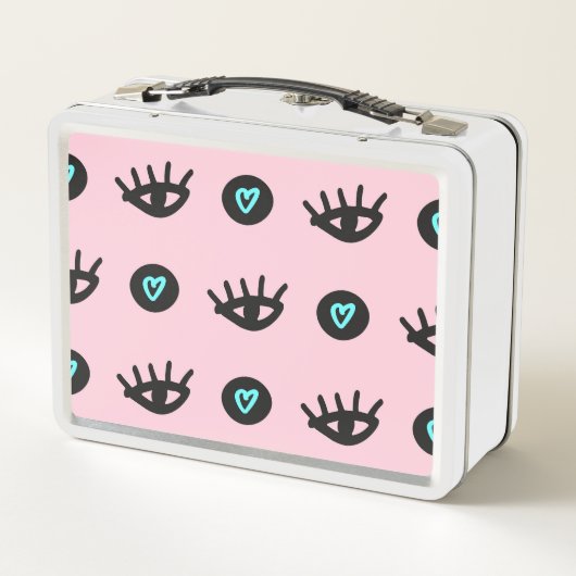 Girly Doodle: Ogen Harten Naadloos. (Achterkant)