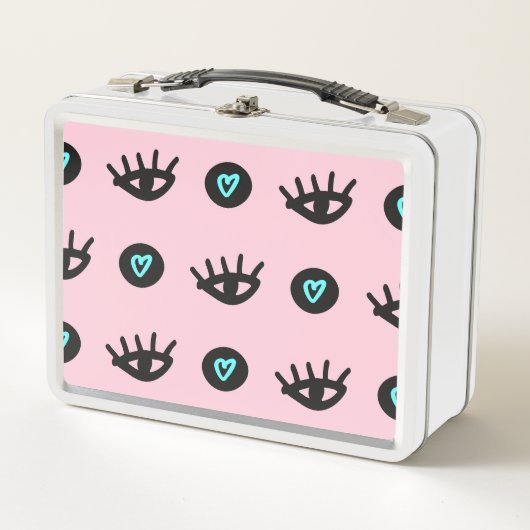 Girly Doodle: Ogen Harten Naadloos. (Voorkant)