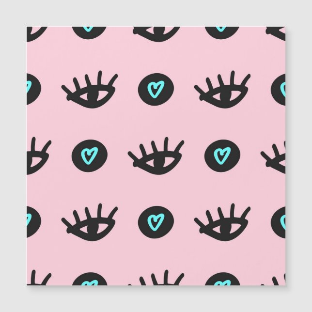 Girly Doodle: Ogen Harten Naadloos. (Voorkant)