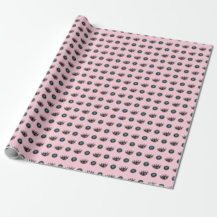 Girly Doodle: Ogen Harten Naadloos. Cadeaupapier