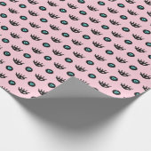 Girly Doodle: Ogen Harten Naadloos. Cadeaupapier (Hoek)