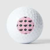 Girly Doodle: Ogen Harten Naadloos. Golfballen (Voorkant)