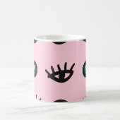 Girly Doodle: Ogen Harten Naadloos. Koffiemok (Center)