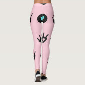 Girly Doodle: Ogen Harten Naadloos. Leggings (Achterkant)