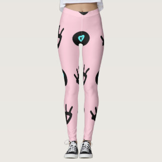 Girly Doodle: Ogen Harten Naadloos. Leggings