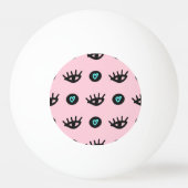 Girly Doodle: Ogen Harten Naadloos. Pingpongbal (Achterkant)