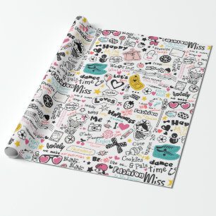 Girly Doodles Cadeaupapier
