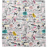 Girly Doodles Douchegordijn (Voorkant)