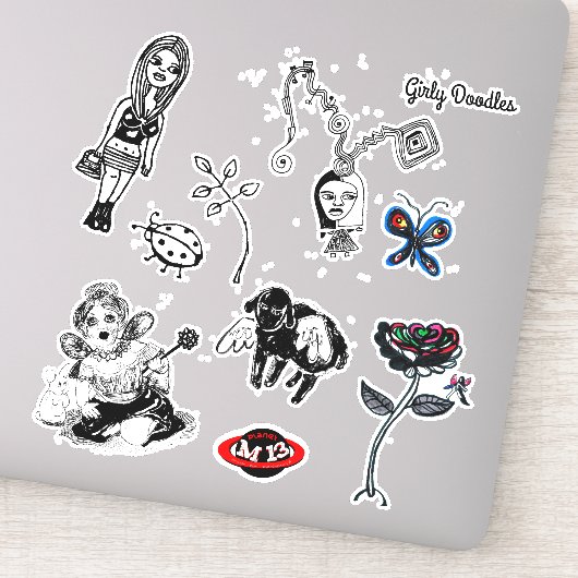 Girly Doodles Sticker Set (Detail)