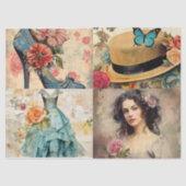 Girly Dreams Collage Tissue Paper Tissuepapier (Voorkant)