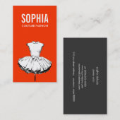 Girly Dress Red Couture Mode Boutique Visitekaartje (Voorkant / Achterkant)