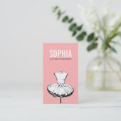Girly Dress Roze Mode Boutique Bold Typografie Visitekaartje (Staand voorkant)