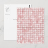 Girly Duo-tone roze geometrische decoratieve tegel Briefkaart (Voorkant / Achterkant)