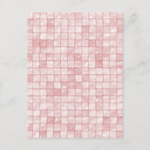 Girly Duo-tone roze geometrische decoratieve tegel Briefkaart