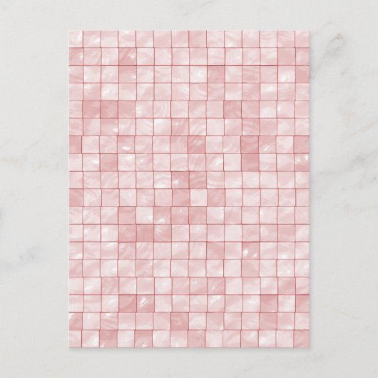 Girly Duo-tone roze geometrische decoratieve tegel Briefkaart (Voorkant)