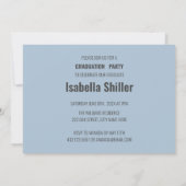 Girly Dusty Blue Photo Afstudeerder Graduparty Kaart (Achterkant)