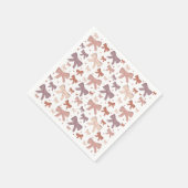 Girly Dusty Pink Bows en Little Hearts Servet (Hoek)