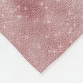 Girly Dusty Roos Gold Glam Diamond Monogram Naam Fleece Deken (Hoek)