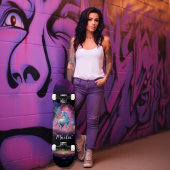 Girly Eenhoorn Glitter Gepersonaliseerd Persoonlijk Skateboard
