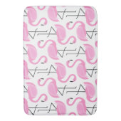 Girly Eenvoudig Modern Roze Flamingo patroon Badmat (Voorkant Verticaal)