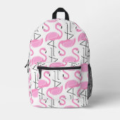 Girly Eenvoudig Modern Roze Flamingo patroon Bedrukte Rugzak (Voorkant)