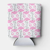 Girly Eenvoudig Modern Roze Flamingo patroon Blikjeskoeler (Voorkant)