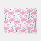 Girly Eenvoudig Modern Roze Flamingo patroon Deurmat (Voorkant)