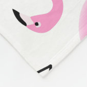 Girly Eenvoudig Modern Roze Flamingo patroon Fleece Deken (Hoek)