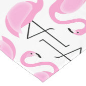 Girly Eenvoudig Modern Roze Flamingo patroon Korte Tafelloper (Hoek)