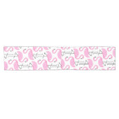 Girly Eenvoudig Modern Roze Flamingo patroon Korte Tafelloper (Horizontaal)